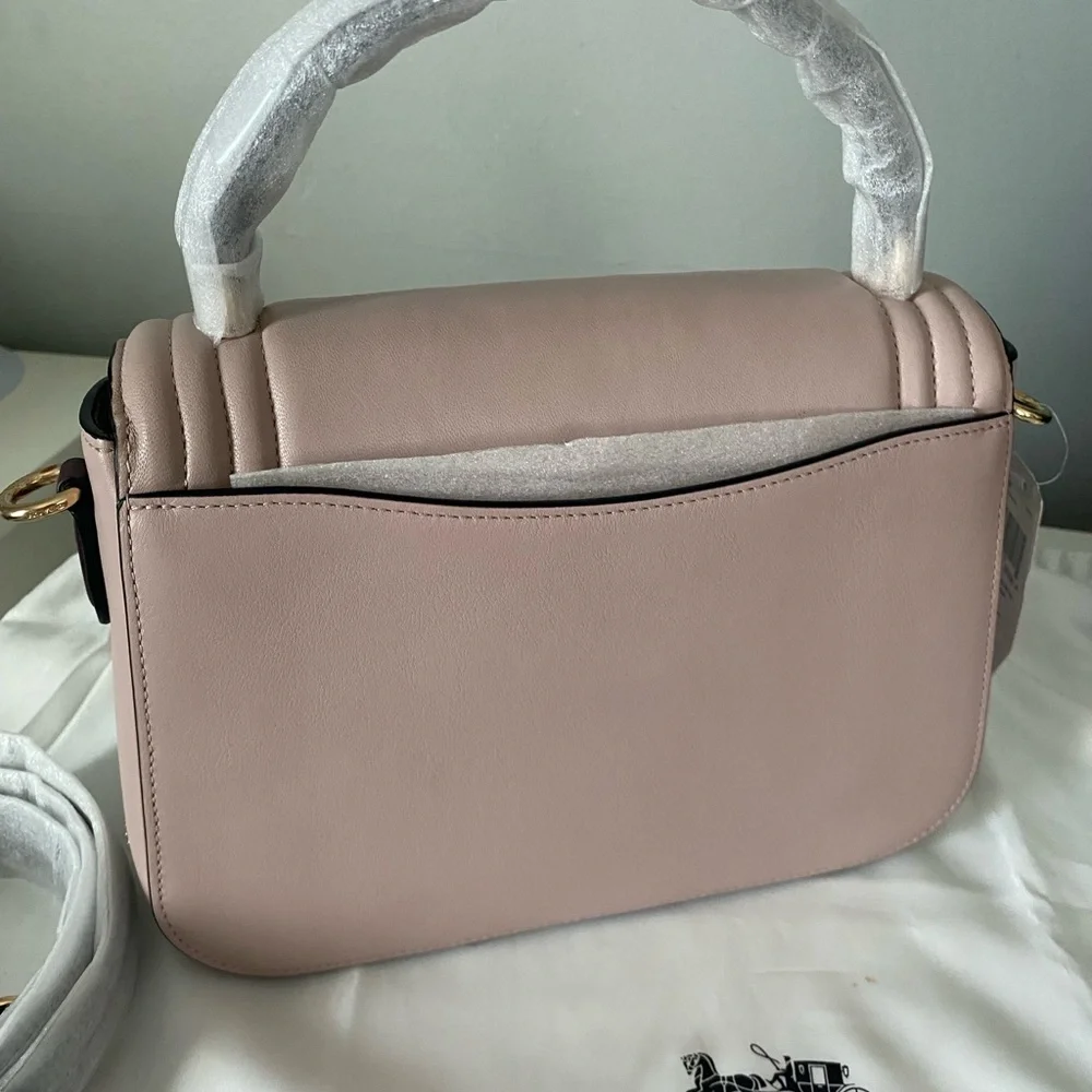 Coach Marlie Top Handle Satchel In Colorblock With Border Quilting - Picture 7 of 11